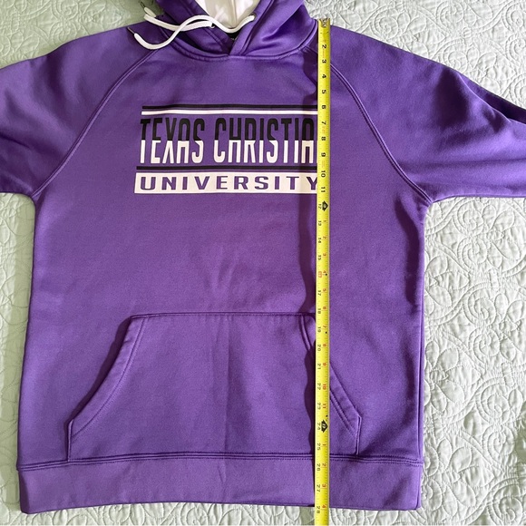 Texas Christian University Horned Frog Colosseum NCAA Hooded Sweatshirt Sz L - Picture 9 of 12
